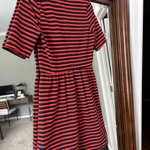 Old Navy dress, red and navy stripes, good condition, small petite